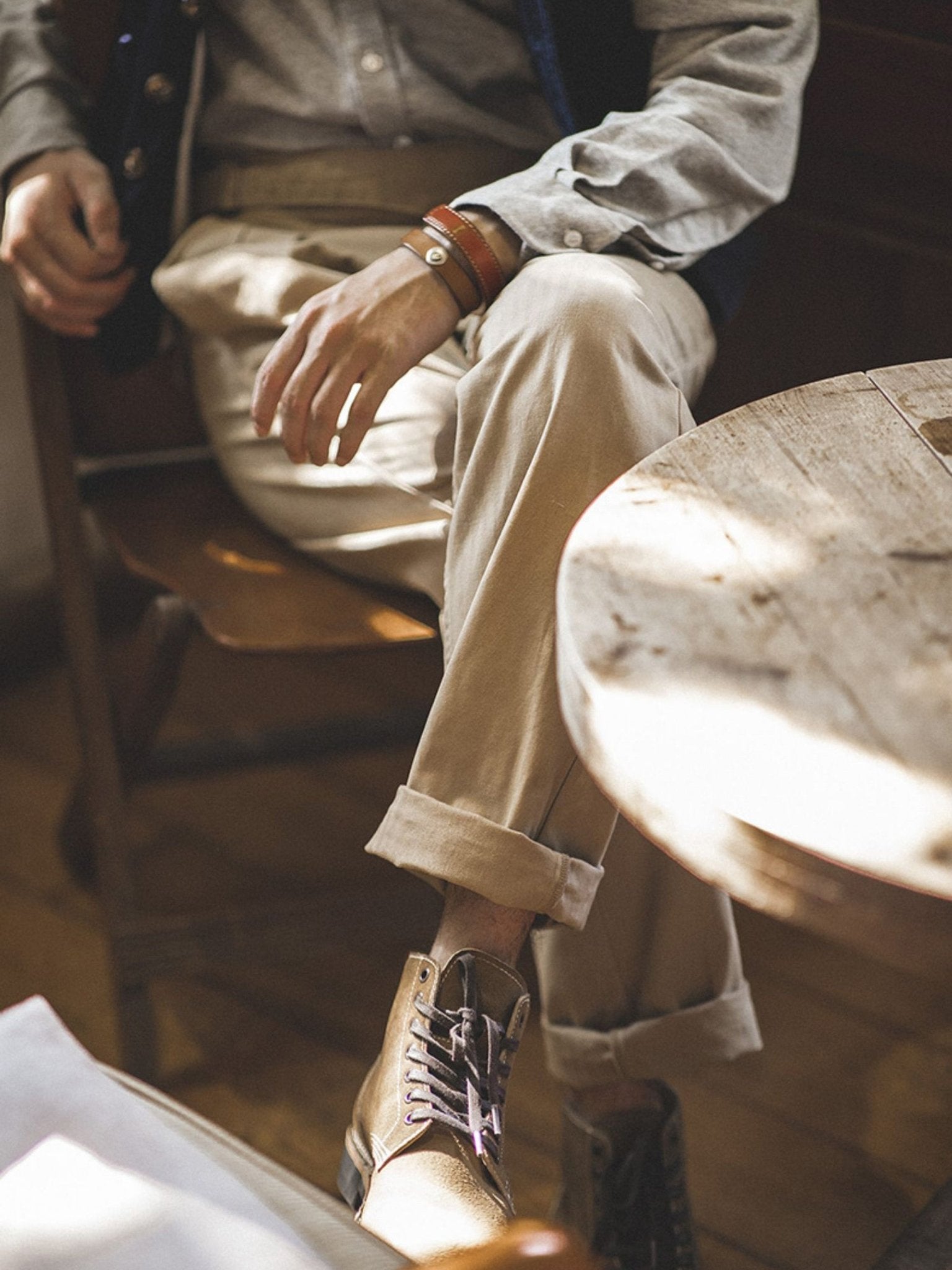 レン ワイドテーパード カーゴパンツ