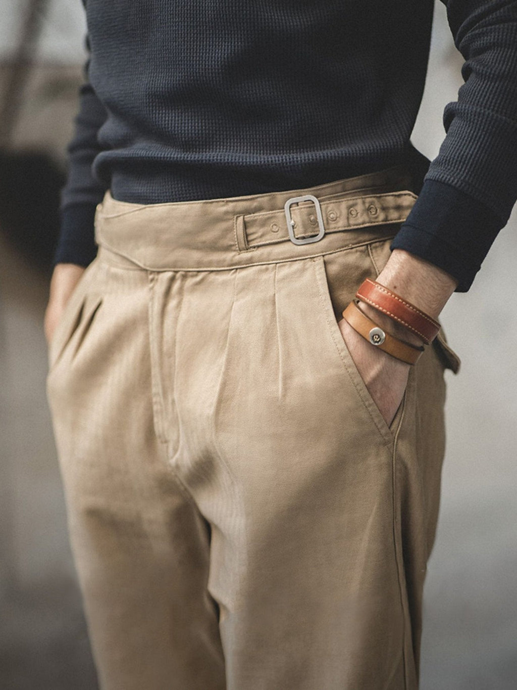 レン ワイドテーパード カーゴパンツ