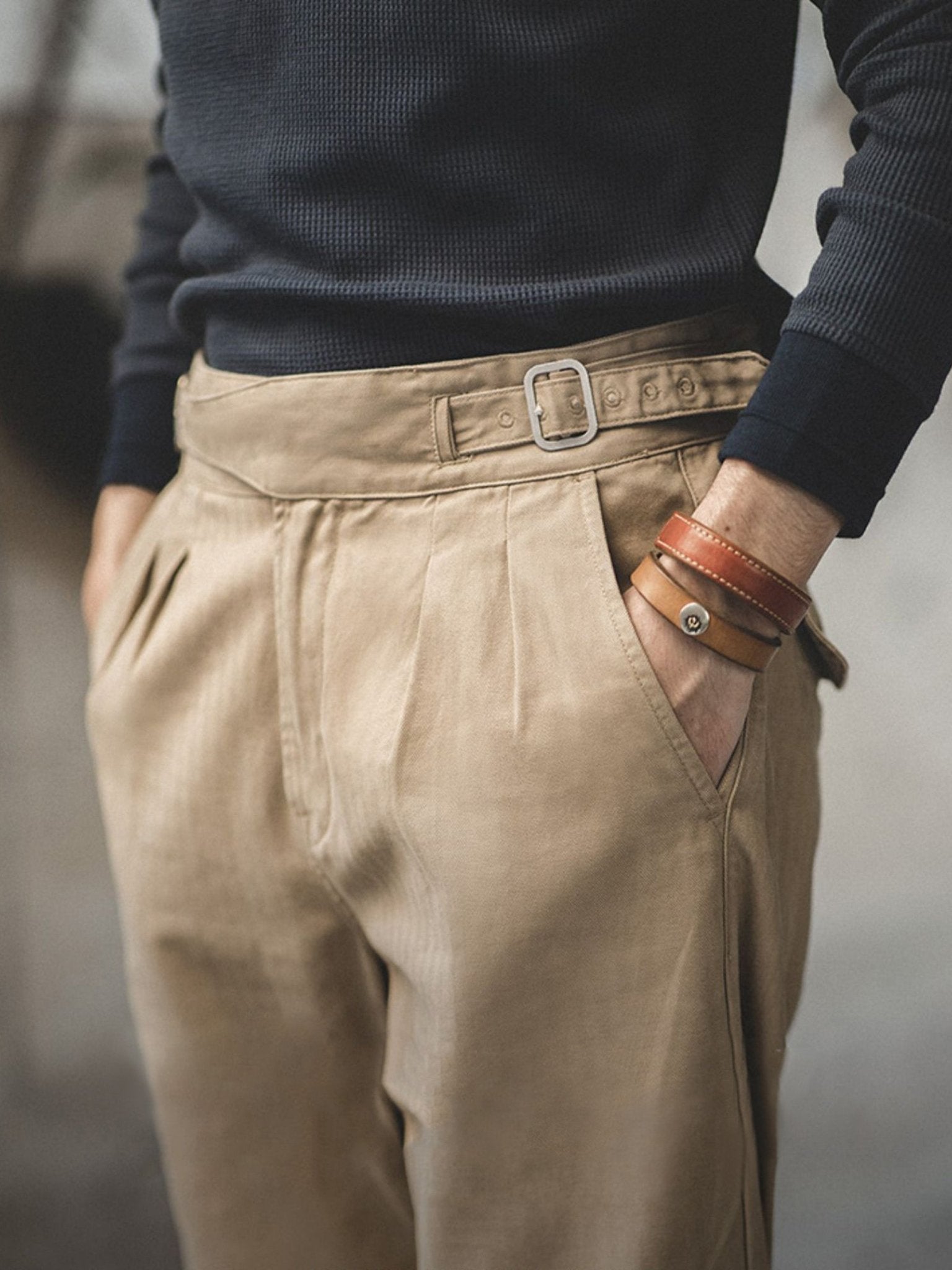 レン ワイドテーパード カーゴパンツ