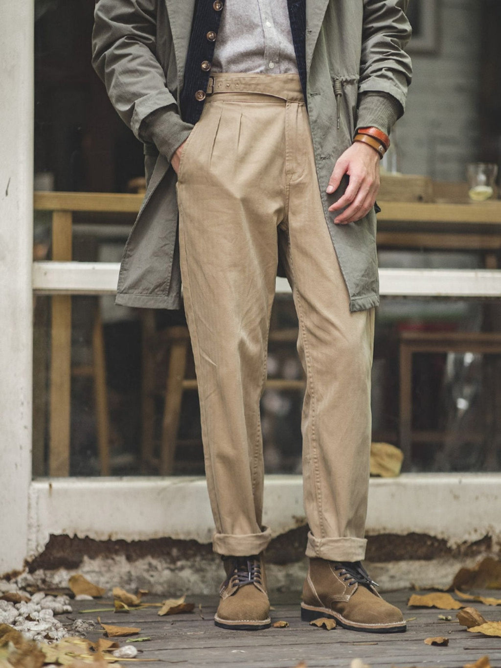 レン ワイドテーパード カーゴパンツ