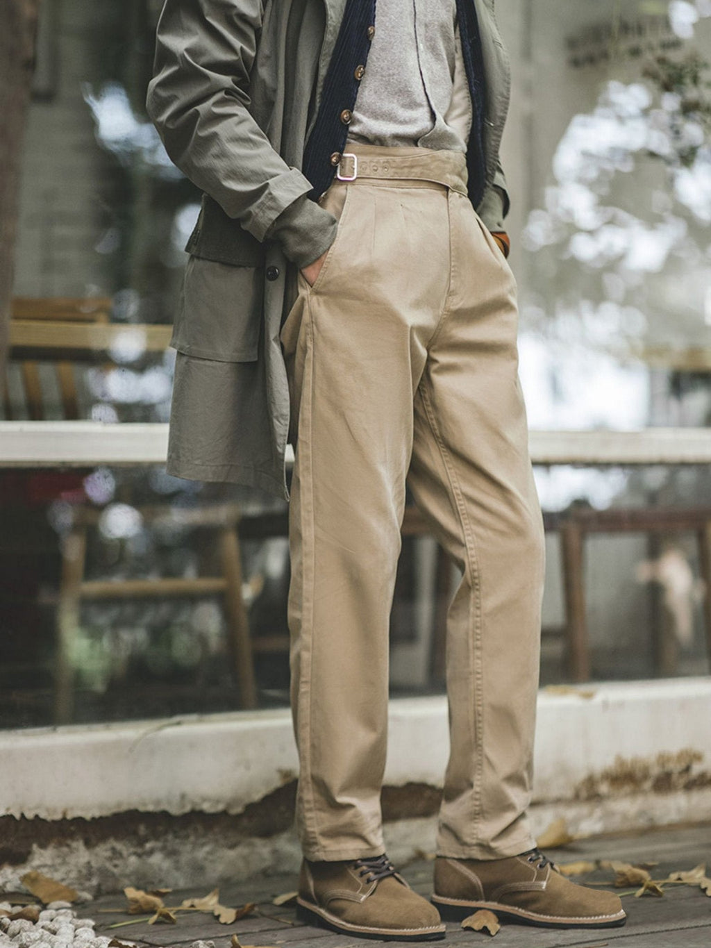 レン ワイドテーパード カーゴパンツ