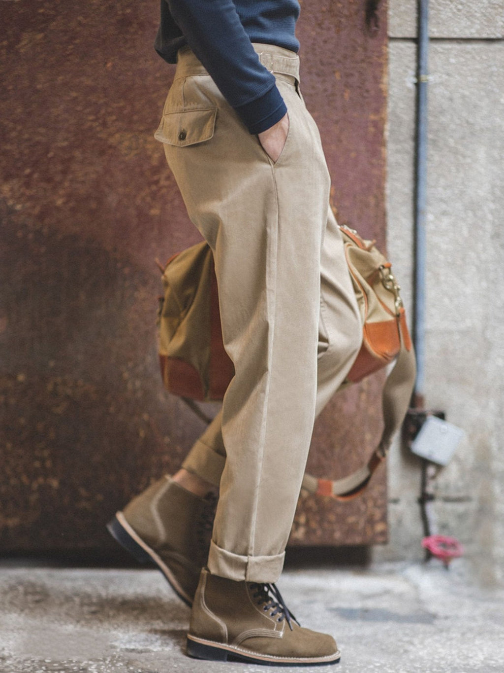 レン ワイドテーパード カーゴパンツ