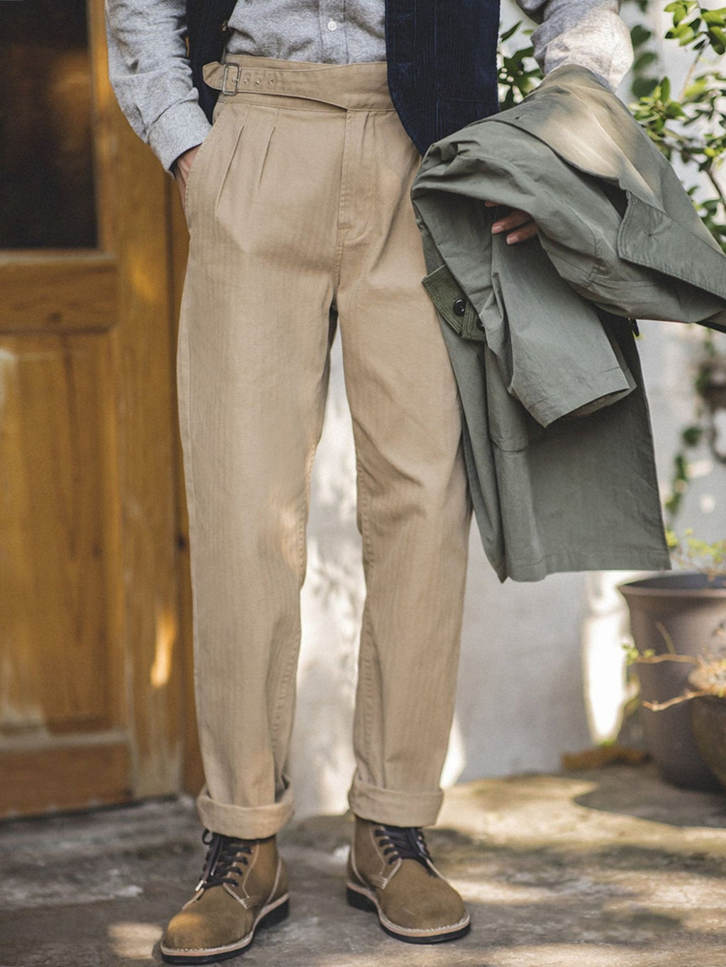 レン ワイドテーパード カーゴパンツ