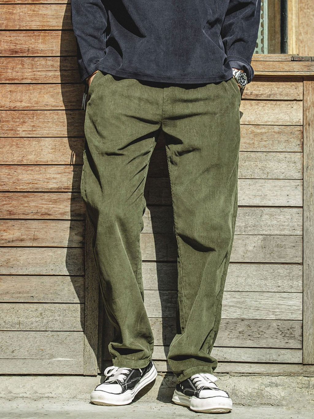 コーデュロイリラックススラックス