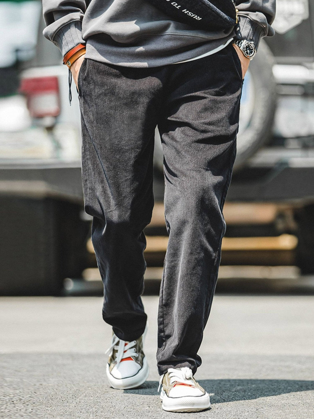 コーデュロイリラックススラックス