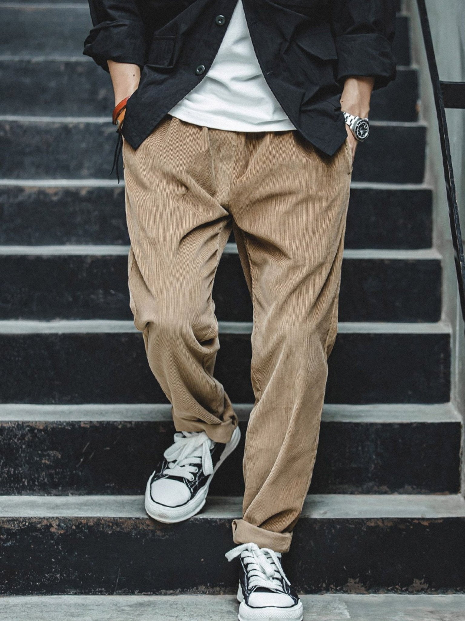 コーデュロイリラックススラックス