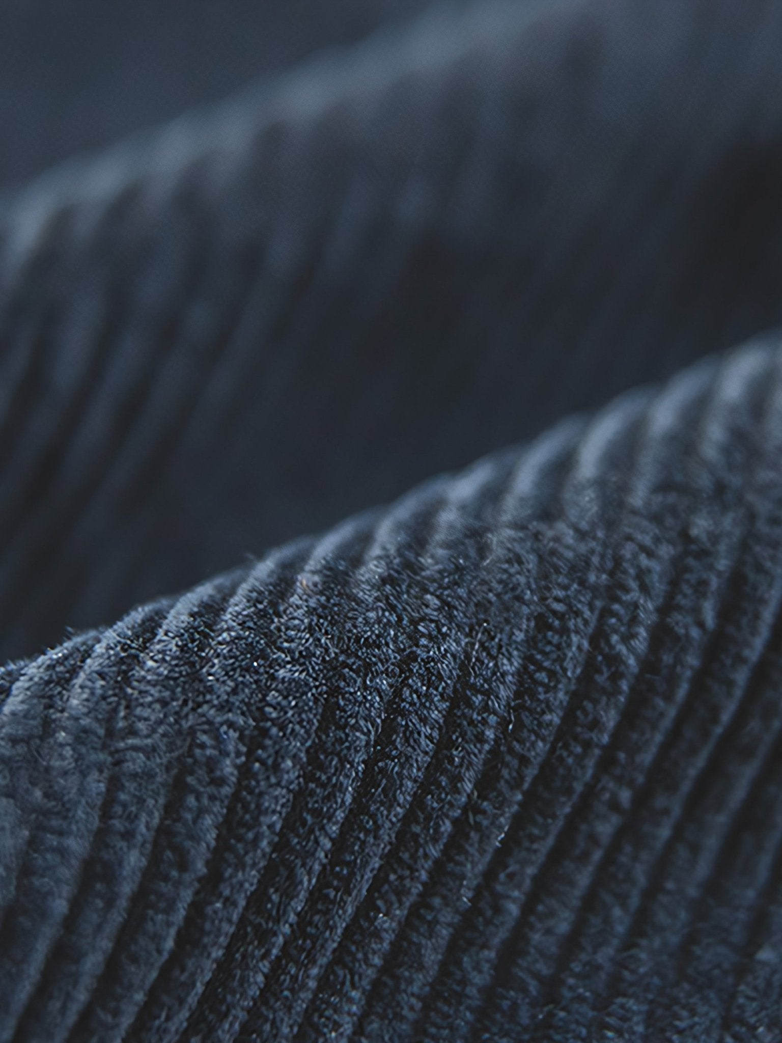 ネイビーハルバートコーデュロイコート