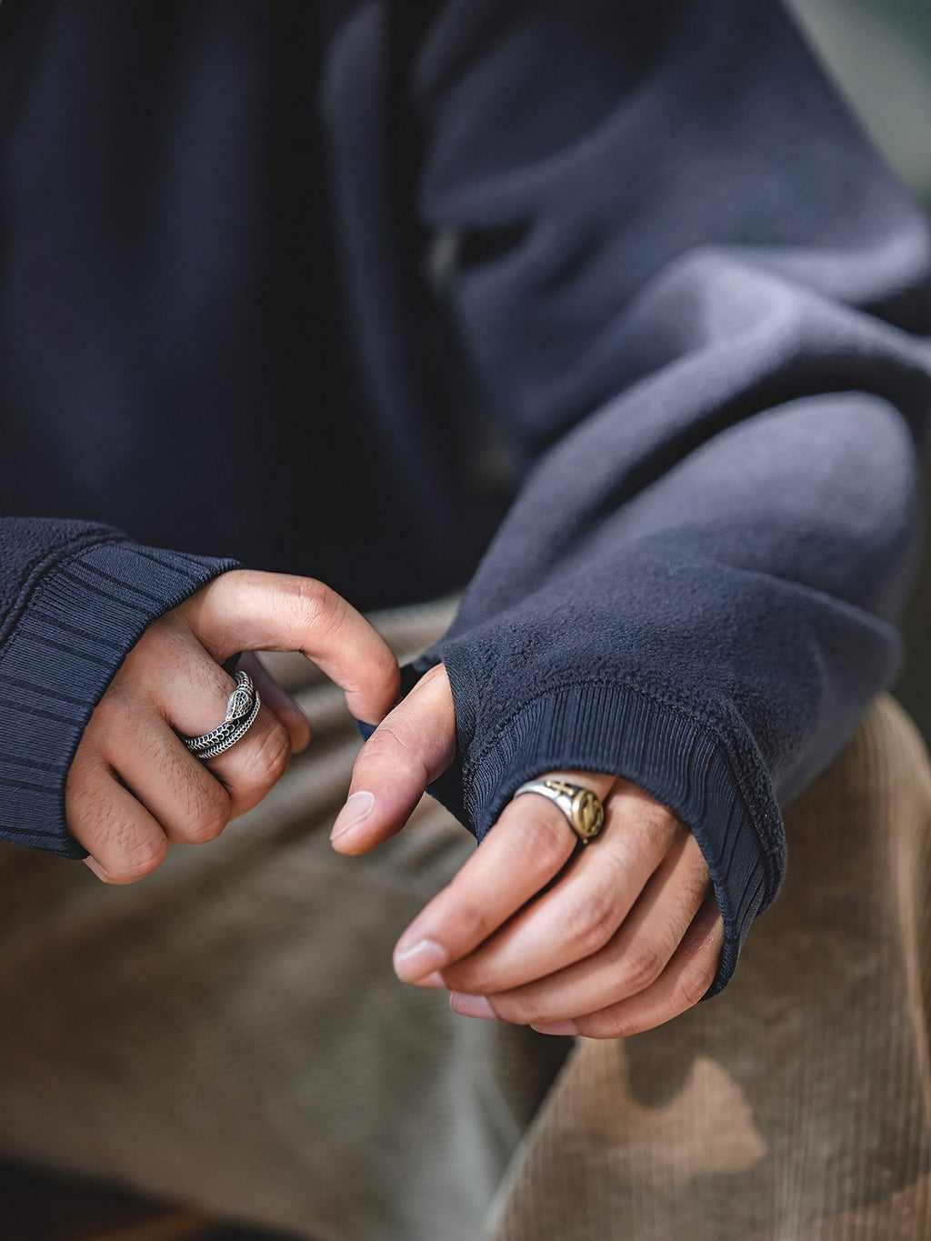 レン クルーネック フリーススウェット