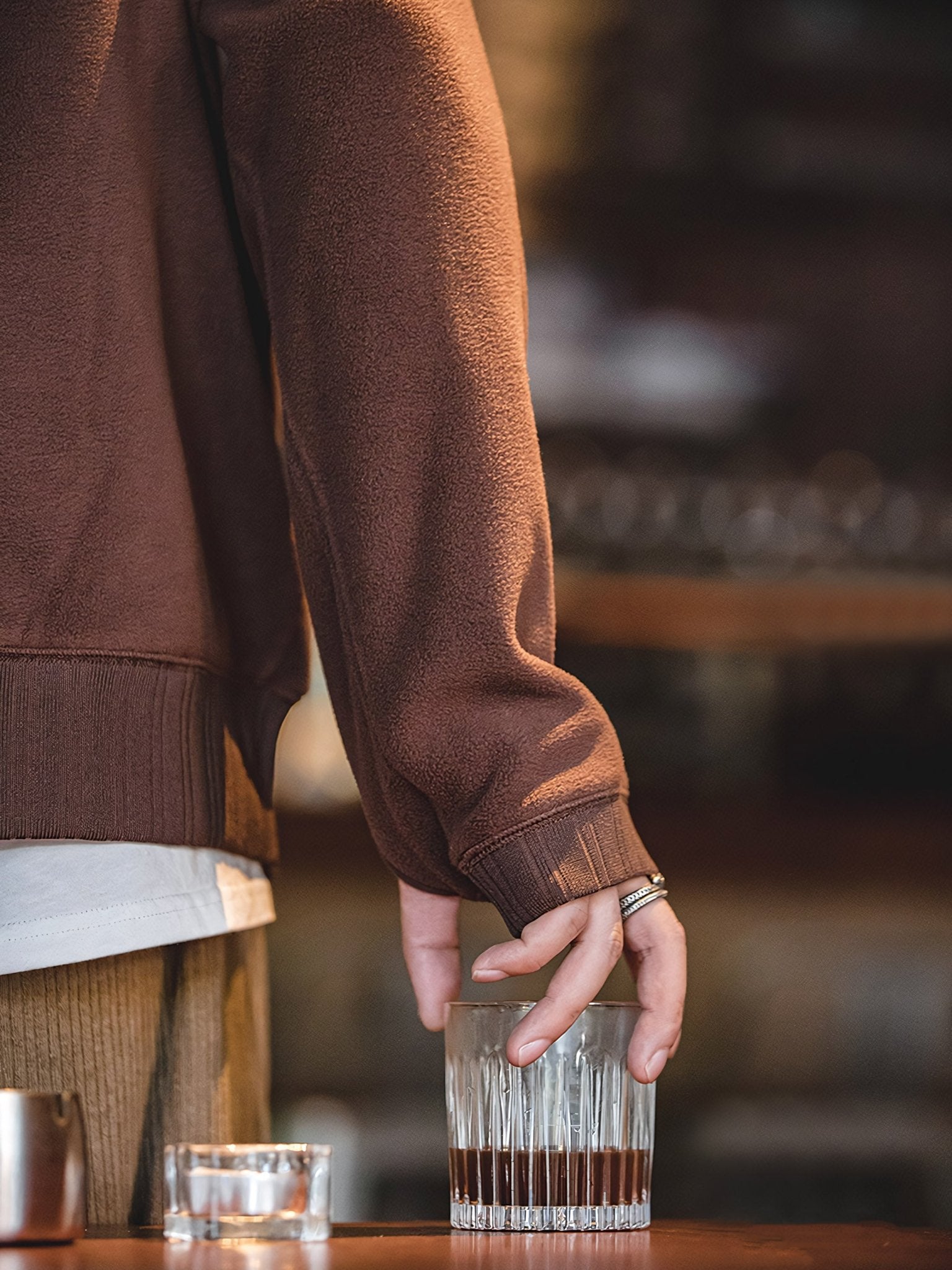 レン クルーネック フリーススウェット