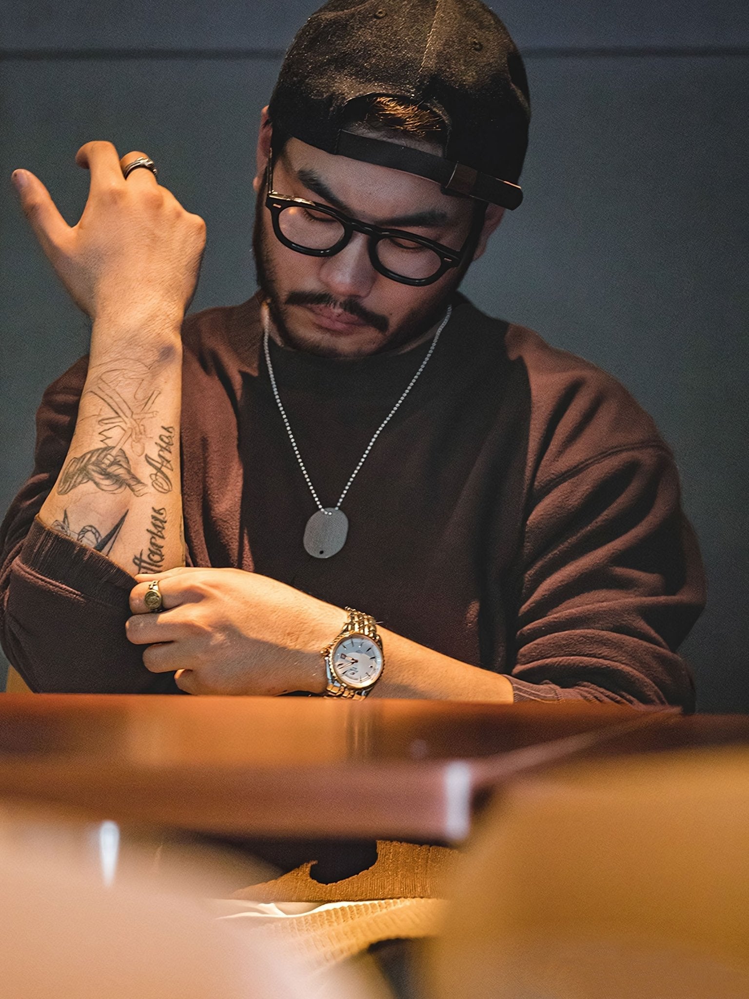 レン クルーネック フリーススウェット