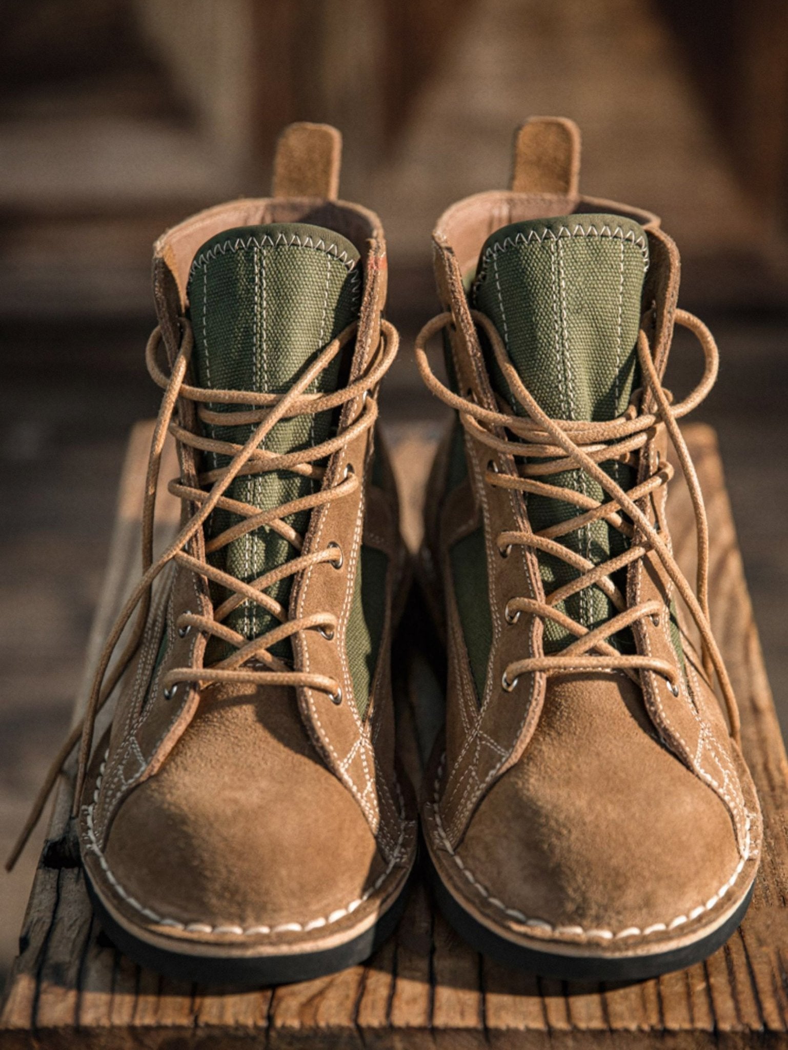 ケンジ オリーブ スエードブーツ