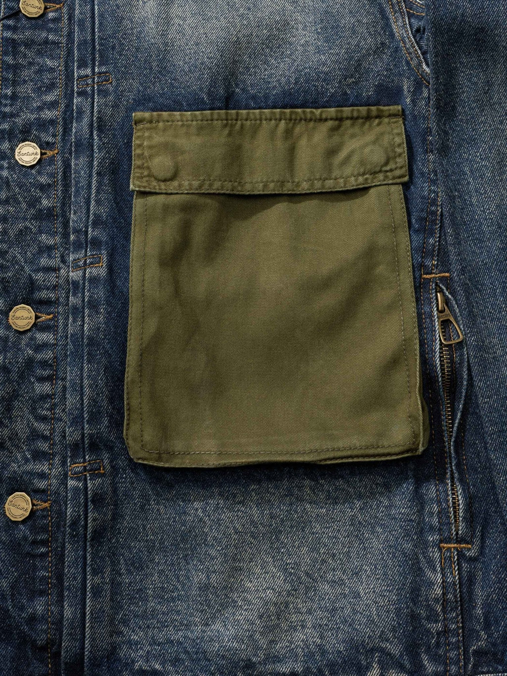 ブルーリクミリタリーデニムジャケット