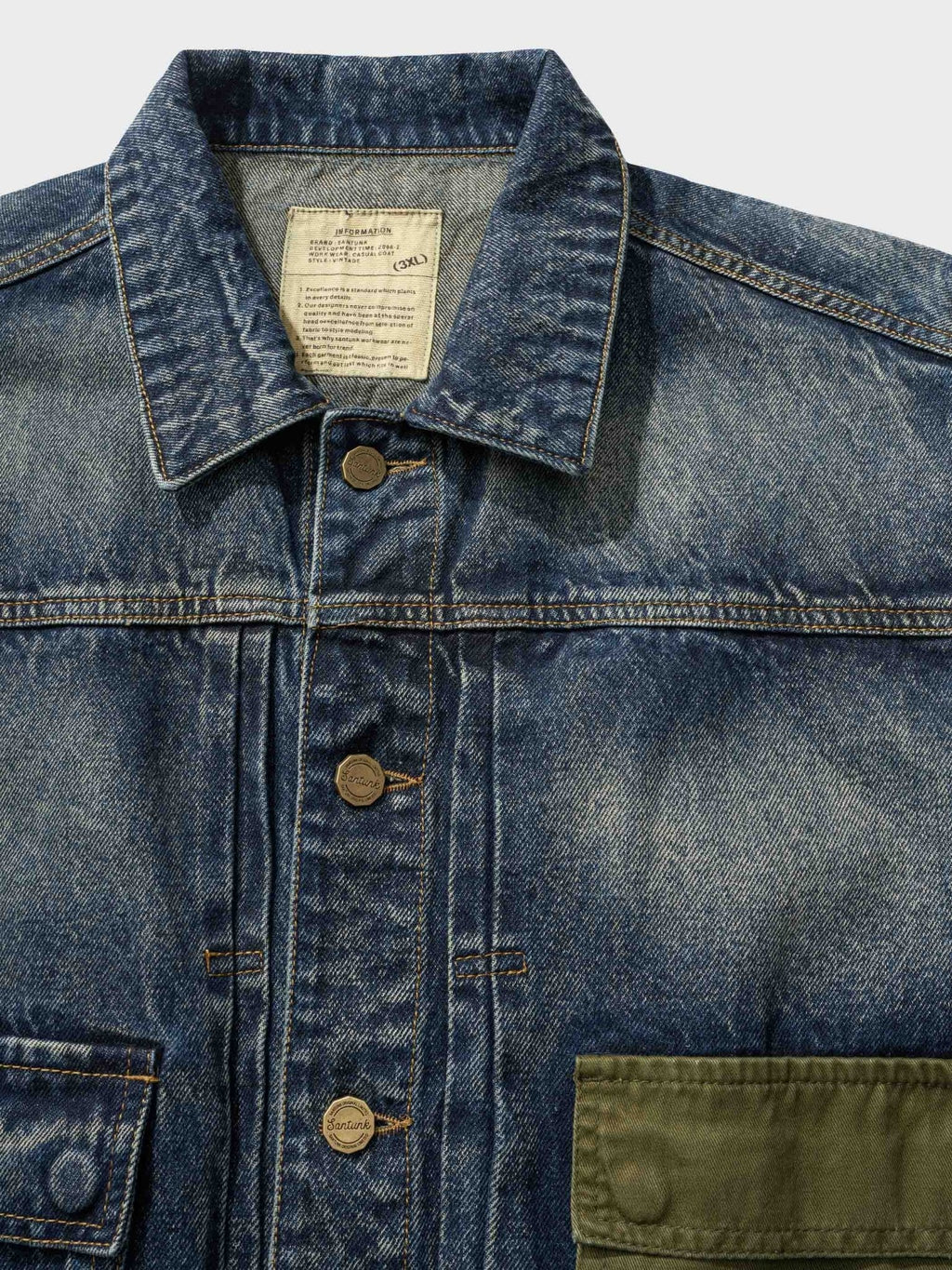 ブルーリクミリタリーデニムジャケット