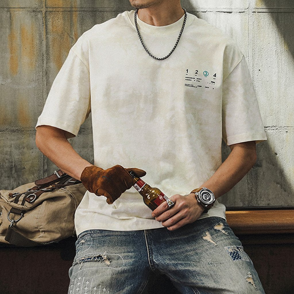 ナンバーアートバックプリントTシャツ